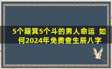 5个簸箕5个斗的男人命运  如何2024年免费查生辰八字  超准